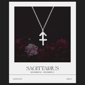 Sagittarius Zodiac 925 Sterling Silver Tiny Necklace